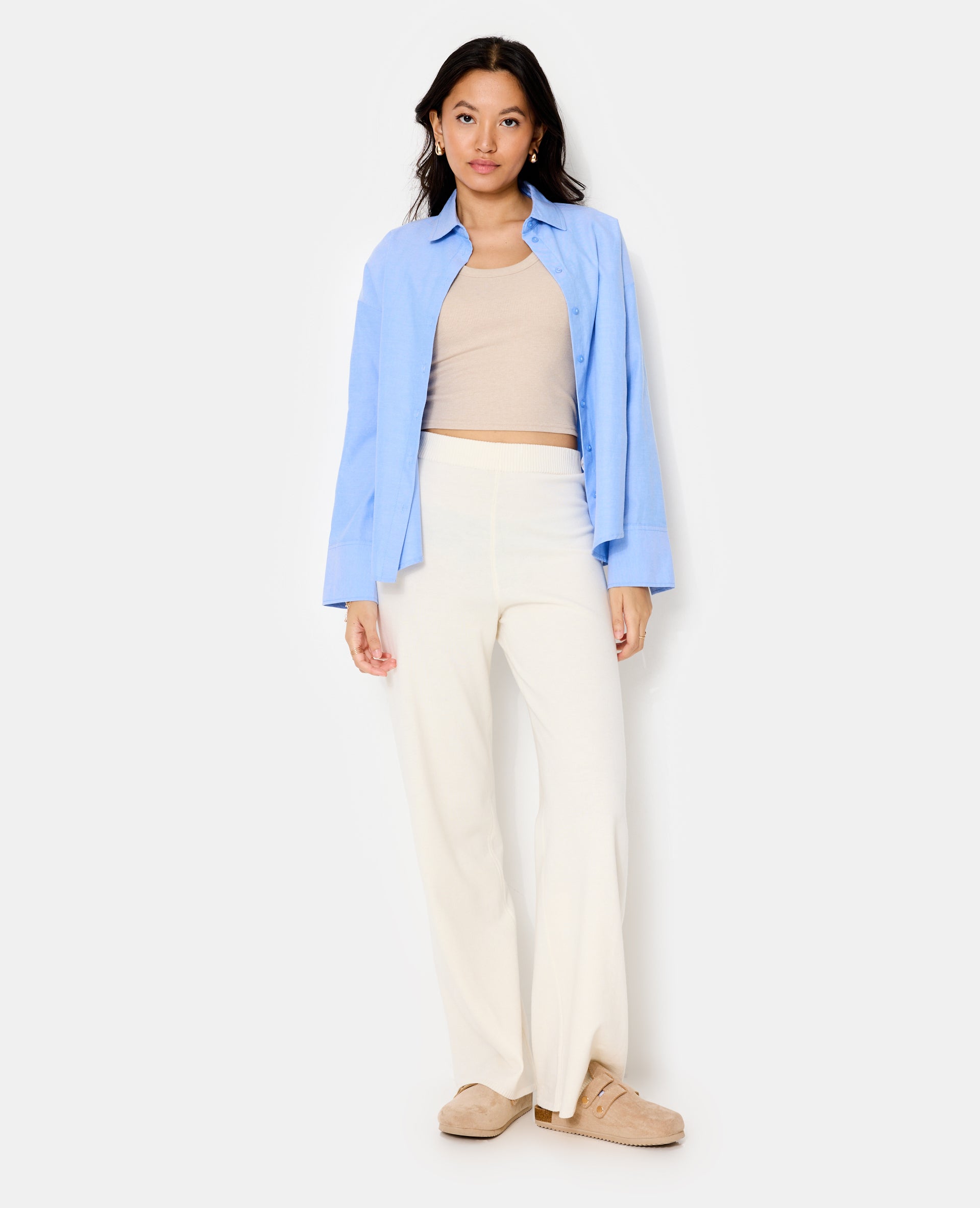 Pantalon droit en maille