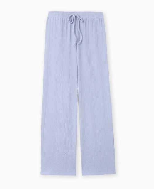 Pantalon large en tissu reliefé - PIMKIE - 4