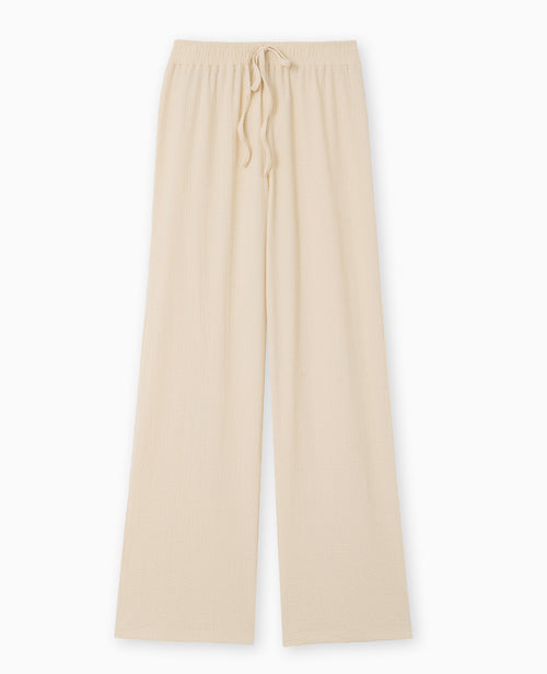 Pantalon large en tissu reliefé - PIMKIE - 4