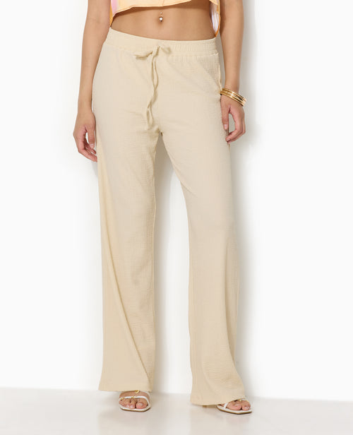 Pantalon large en tissu reliefé - PIMKIE - 5