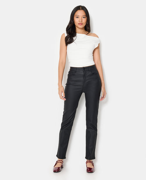 Jean slim enduit effet cuir - PIMKIE - 1
