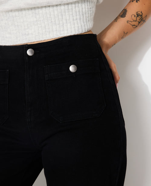 Jean wide taille haute avec poches devant - PIMKIE - 3