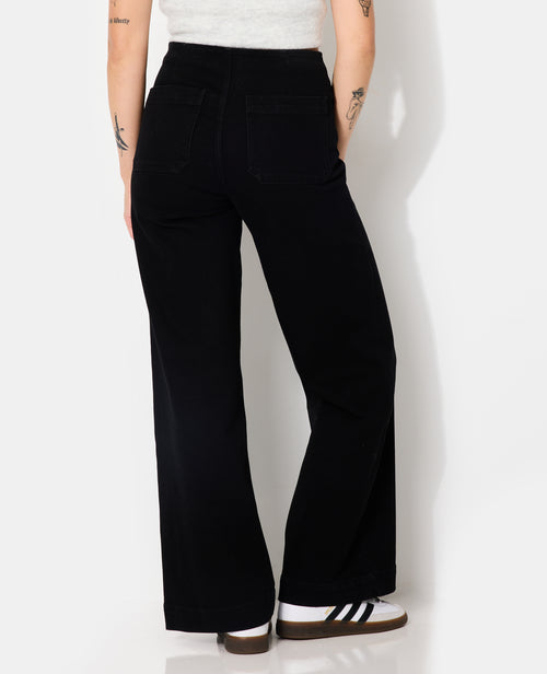 Jean wide taille haute avec poches devant - PIMKIE - 6