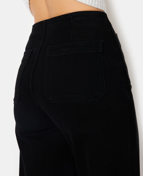 Jean wide taille haute avec poches devant - PIMKIE - 7