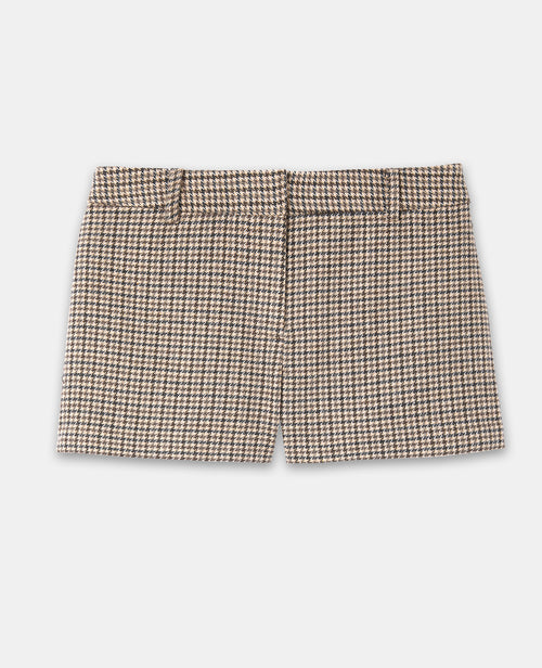 Mini-short en tissu chaud motif pied-de-poule - PIMKIE - 4