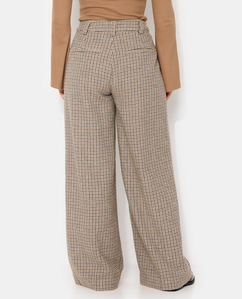 Pantalon large en tissu chaud motif pied-de-poule - PIMKIE - 6