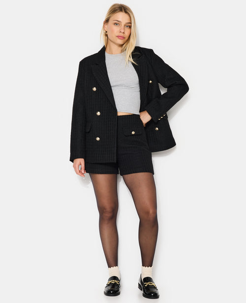 Short en tweed avec boutons écussons - PIMKIE - 1