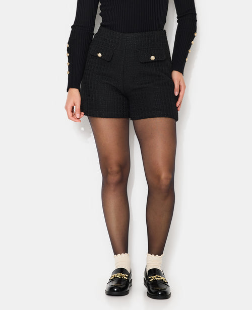 Short en tweed avec boutons écussons - PIMKIE - 5