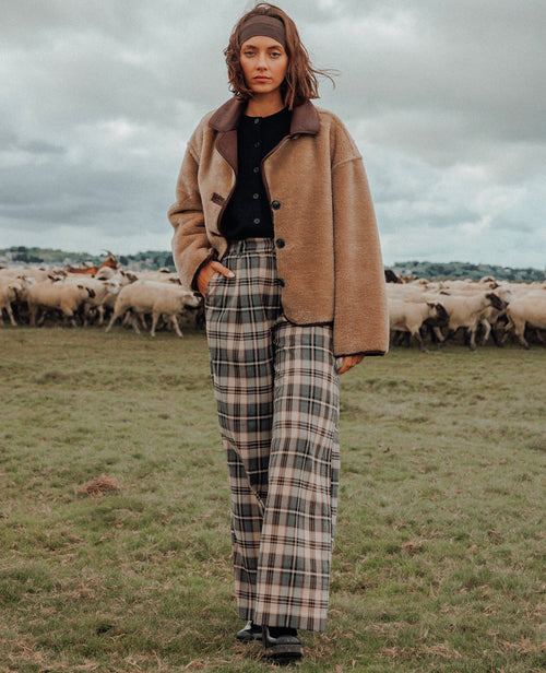 Pantalon large motif carreaux - PIMKIE - 1