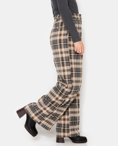 Pantalon large motif carreaux - PIMKIE - 2