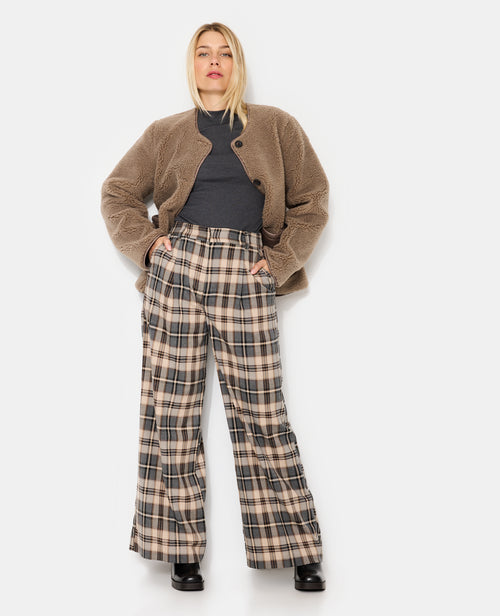 Pantalon large motif carreaux - PIMKIE - 3