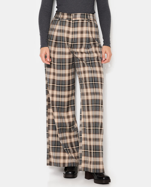 Pantalon large motif carreaux - PIMKIE - 5