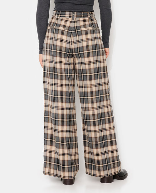 Pantalon large motif carreaux - PIMKIE - 6