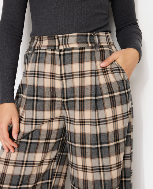 Pantalon large motif carreaux - PIMKIE - 7
