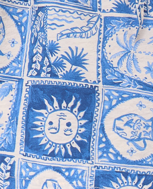 Short taille élastiquée motifs soleils et palmiers - PIMKIE - 9