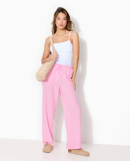 Pantalon droit et large avec ceinture coulissée - PIMKIE - 1