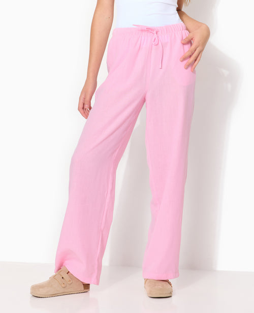 Pantalon droit et large avec ceinture coulissée - PIMKIE - 7