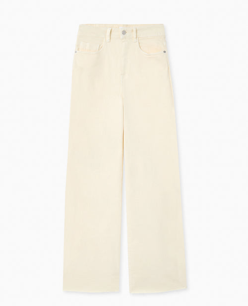 J71-1 / Jean wide taille haute avec bas coupés - PIMKIE - 4