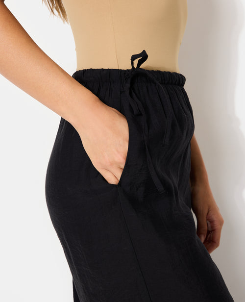 Pantalon palazzo en tissu effet peau de pêche - PIMKIE - 3