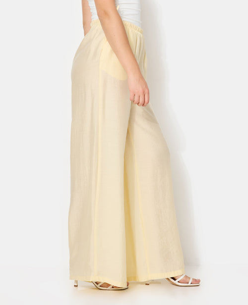 Pantalon palazzo en tissu effet peau de pêche - PIMKIE - 2