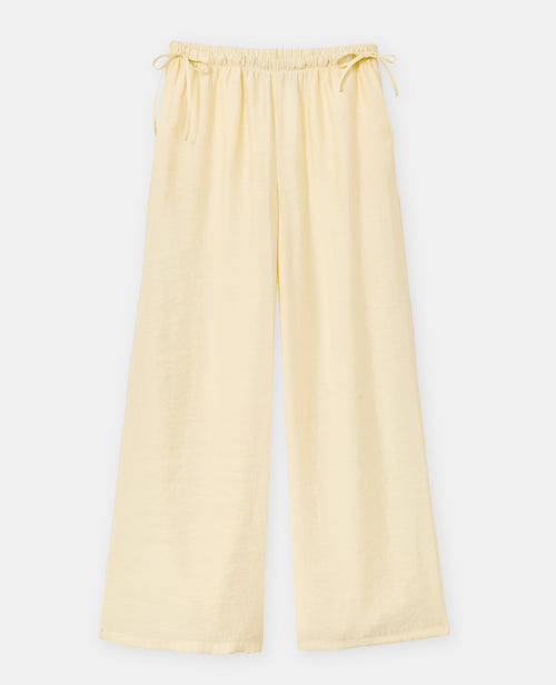 Pantalon palazzo en tissu effet peau de pêche - PIMKIE - 4