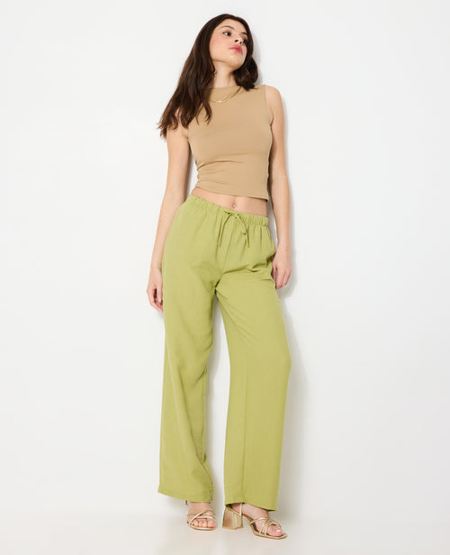 Pantalon large et droit avec lien coulissé - PIMKIE - 1