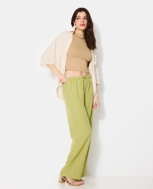 Pantalon large et droit avec lien coulissé - PIMKIE - 3