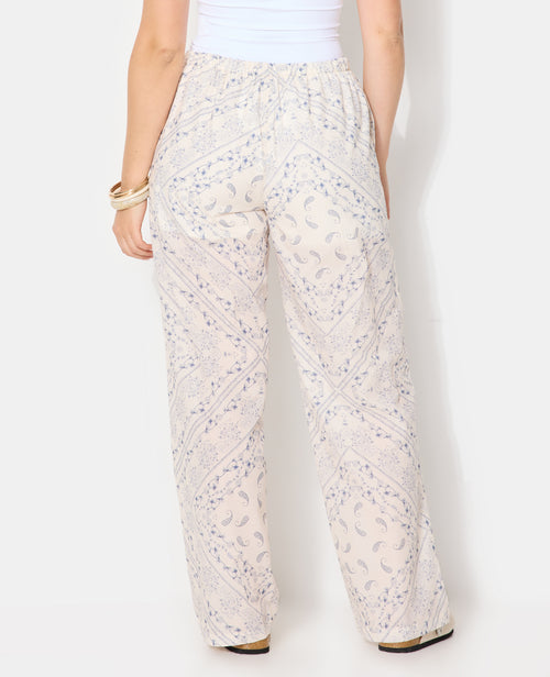 Pantalon large et droit motif fleurs et bandana - PIMKIE - 6