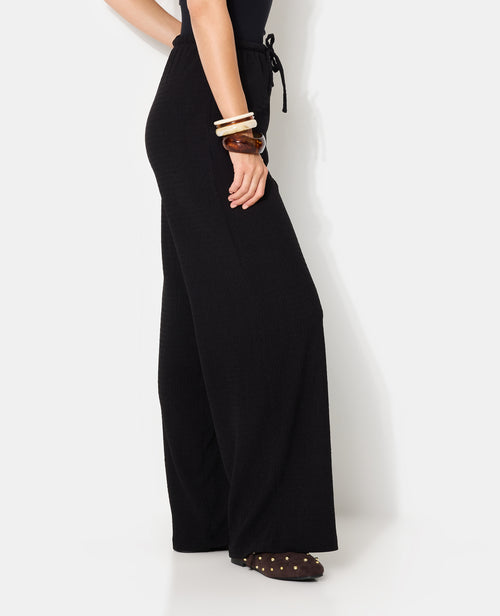 Pantalon large et droit en tissu reliefé - PIMKIE - 2