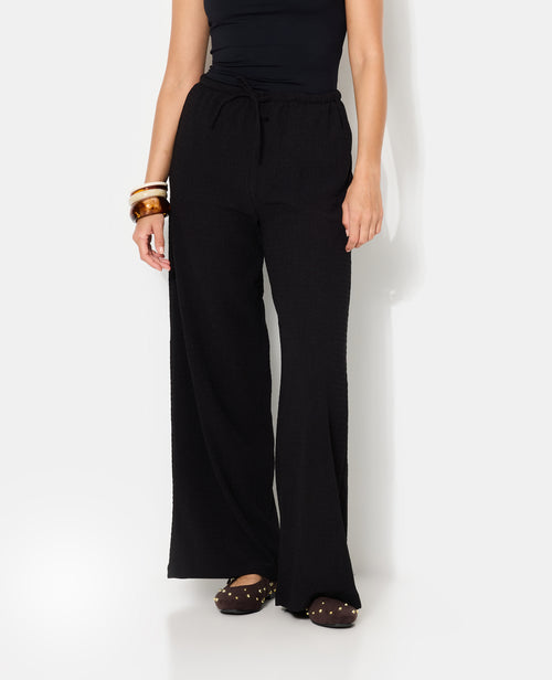 Pantalon large et droit en tissu reliefé - PIMKIE - 7