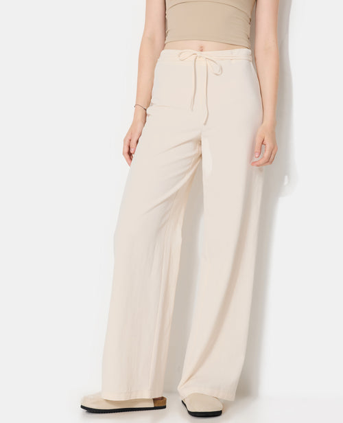 Pantalon droit taille haute avec lin - PIMKIE - 5