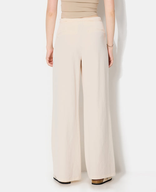 Pantalon droit taille haute avec lin - PIMKIE - 6