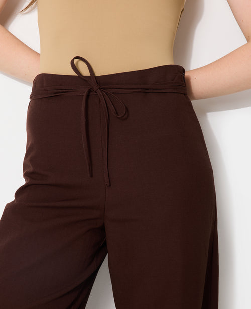 Pantalon droit taille haute avec lin - PIMKIE - 3