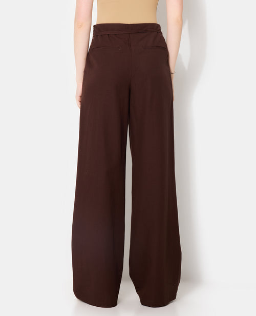 Pantalon droit taille haute avec lin - PIMKIE - 6