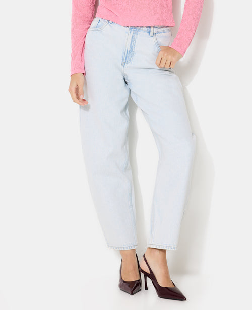 Jean barrel taille haute - PIMKIE - 1