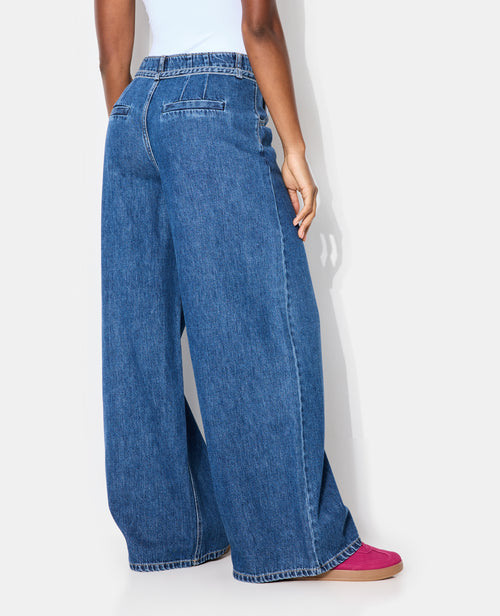 Jean wide avec ceinture fine - PIMKIE - 6