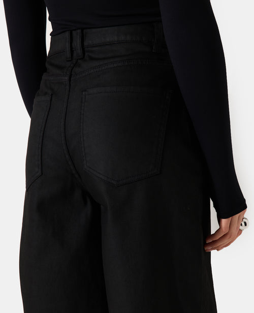 Jean barrel enduit taille haute - PIMKIE - 3