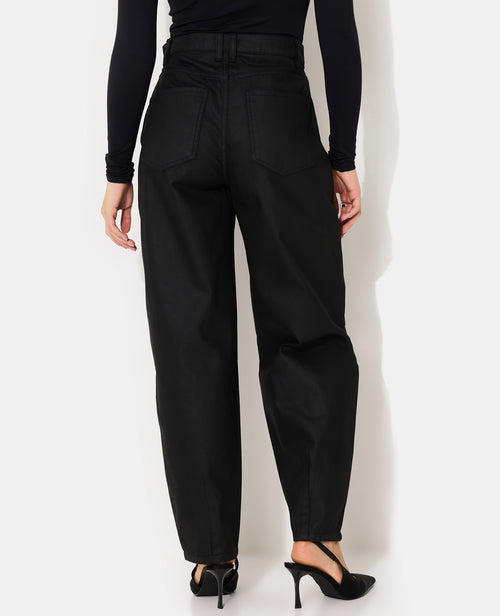 Jean barrel enduit taille haute - PIMKIE - 6