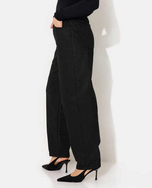 Jean barrel enduit taille haute - PIMKIE - 7