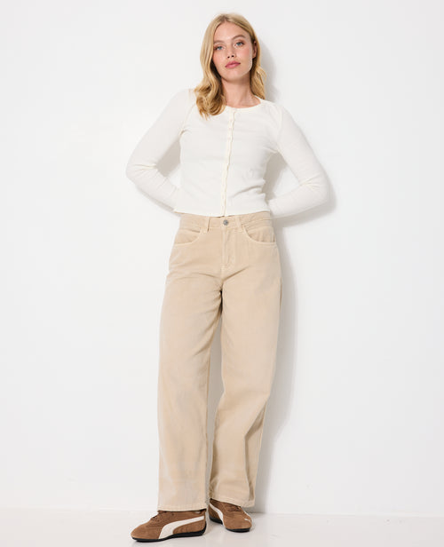 Jean barrel taille haute - PIMKIE - 1