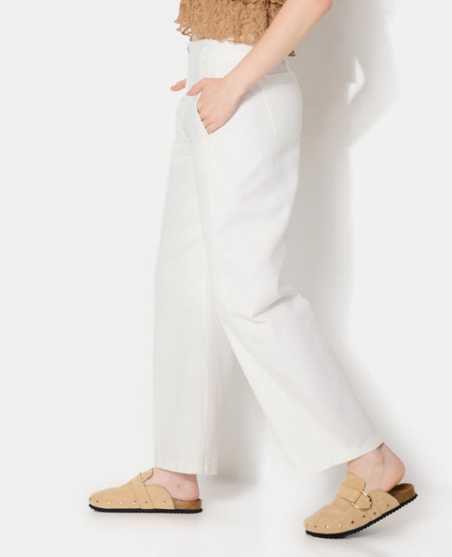 Jean barrel avec jeux de couture et bouton décalé - PIMKIE - 2