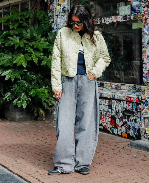 Jean barrel taille medium avec plis fantaisie - PIMKIE - 1