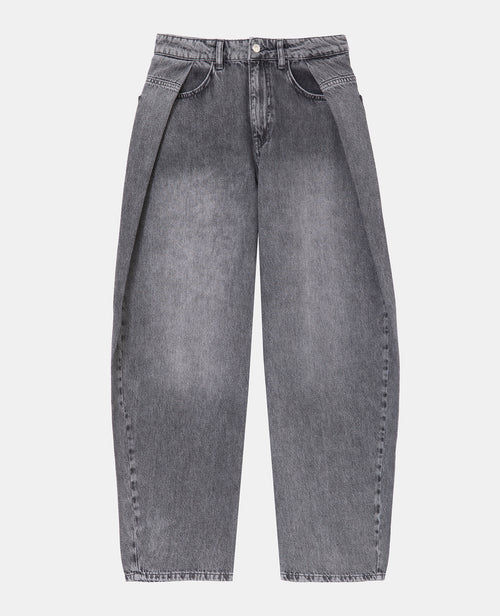 Jean barrel taille medium avec plis fantaisie - PIMKIE - 4