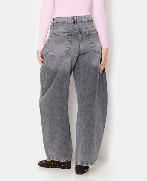 Jean barrel taille medium avec plis fantaisie - PIMKIE - 6