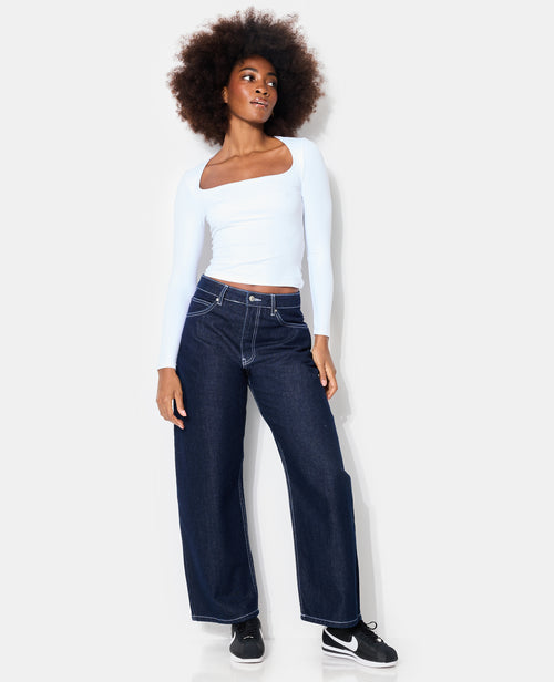 Jean barrel taille haute - PIMKIE - 1