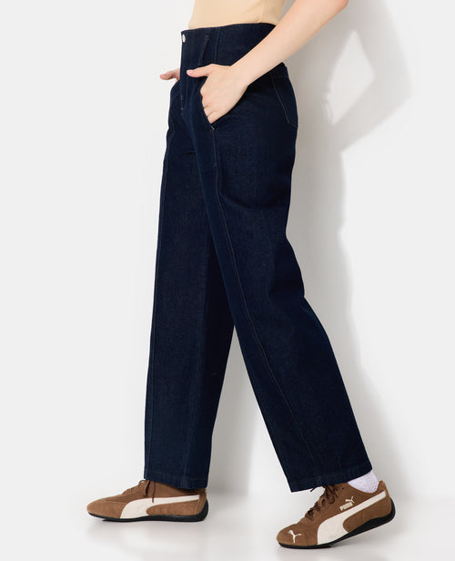 Jean barrel avec jeux de couture et bouton décalé - PIMKIE - 2