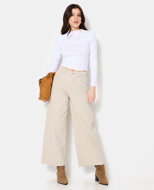 Jean wide taille haute - PIMKIE - 1