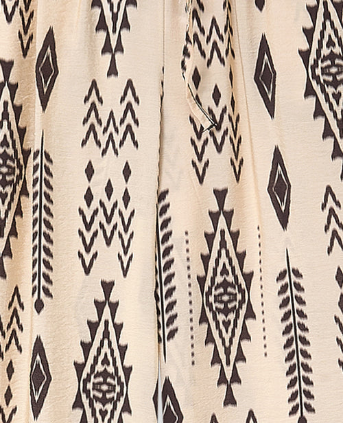 Pantalon fluide avec lien coulissé motifs ethniques - PIMKIE - 8