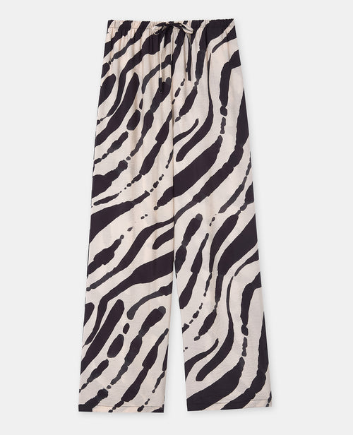 Pantalon fluide avec lien coulissé motifs zébrés - PIMKIE - 4