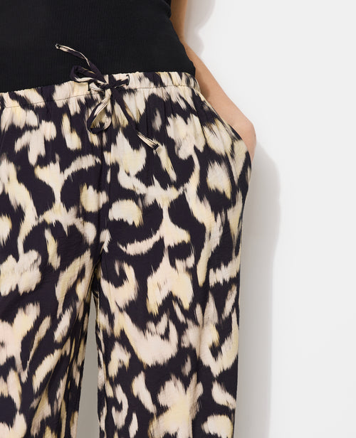 Pantalon fluide avec lien coulissé motifs flous - PIMKIE - 2